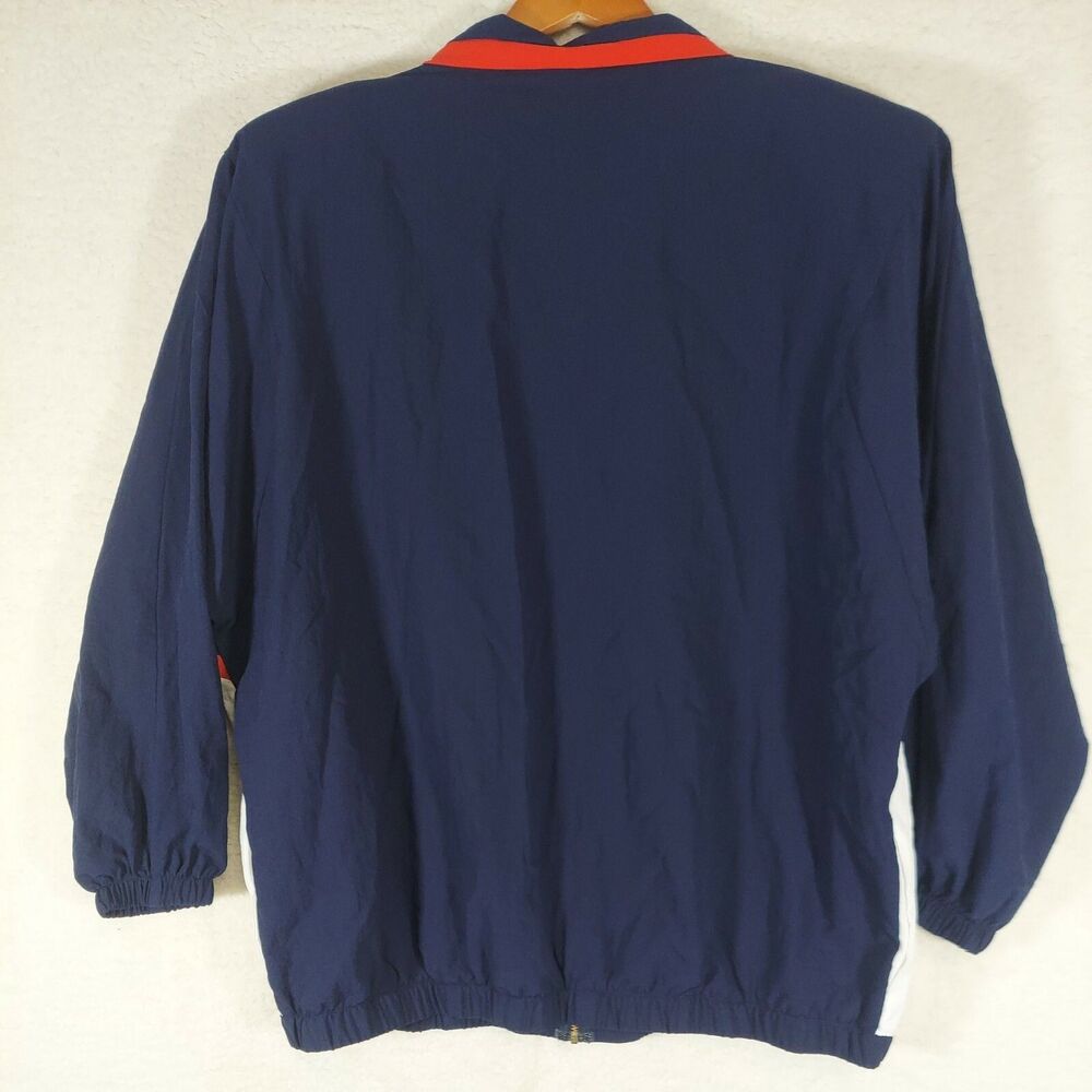 Teddi Vintage Abstract Stars Full Zip Women's Windbreaker Bomber Jacket L USA - Picture 5 of 10
